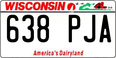 WI license plate 638PJA
