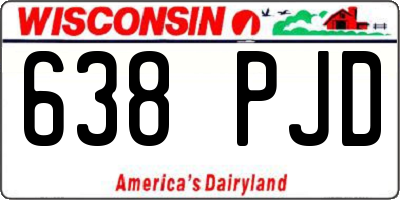 WI license plate 638PJD