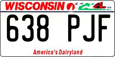WI license plate 638PJF