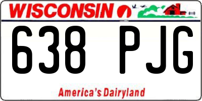 WI license plate 638PJG