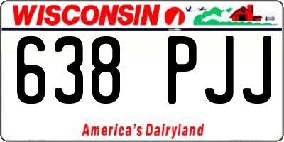 WI license plate 638PJJ