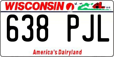 WI license plate 638PJL
