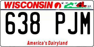 WI license plate 638PJM