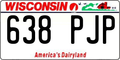 WI license plate 638PJP