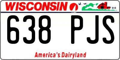 WI license plate 638PJS