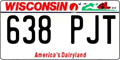 WI license plate 638PJT