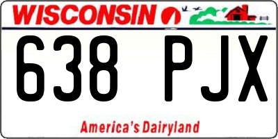 WI license plate 638PJX