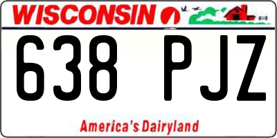 WI license plate 638PJZ