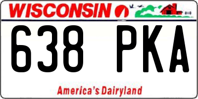 WI license plate 638PKA