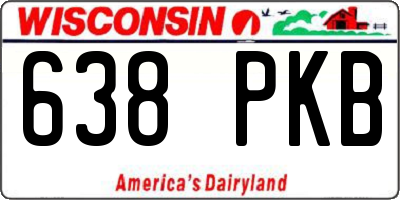WI license plate 638PKB