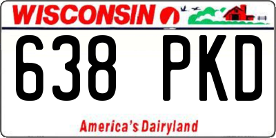 WI license plate 638PKD