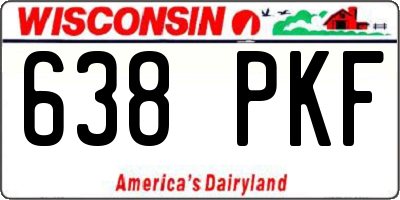 WI license plate 638PKF