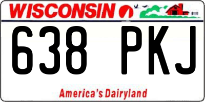 WI license plate 638PKJ