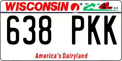 WI license plate 638PKK