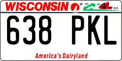 WI license plate 638PKL