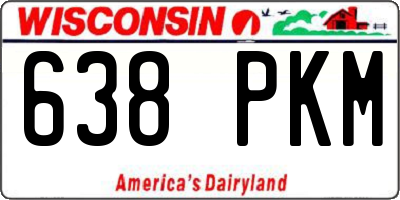 WI license plate 638PKM