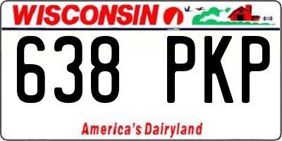 WI license plate 638PKP