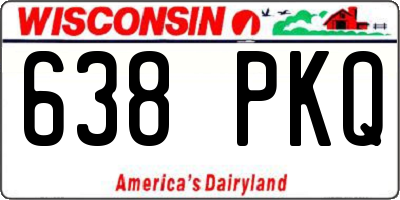 WI license plate 638PKQ