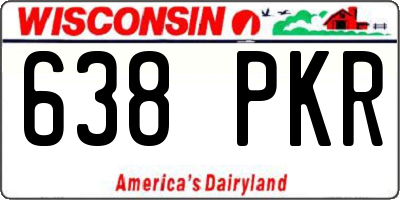 WI license plate 638PKR