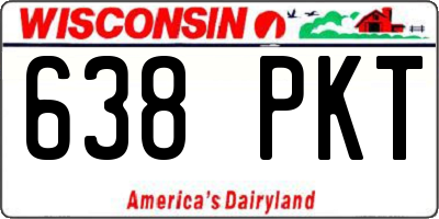 WI license plate 638PKT