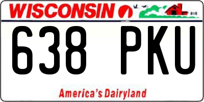 WI license plate 638PKU