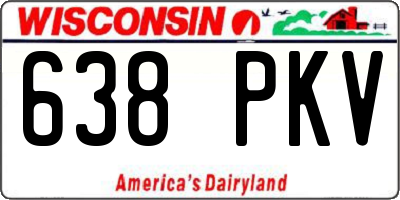 WI license plate 638PKV