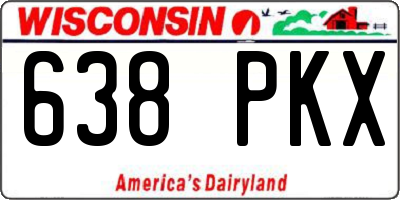 WI license plate 638PKX