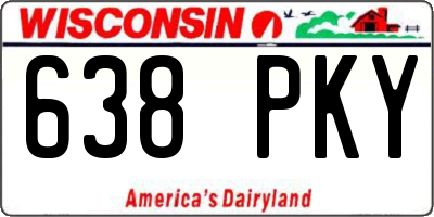 WI license plate 638PKY