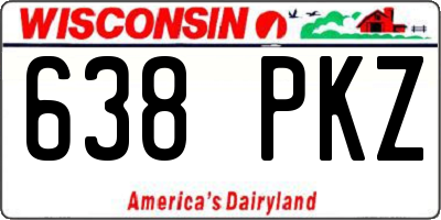 WI license plate 638PKZ