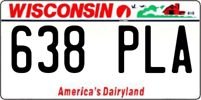 WI license plate 638PLA