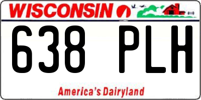 WI license plate 638PLH