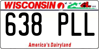 WI license plate 638PLL