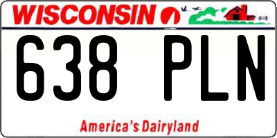 WI license plate 638PLN