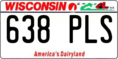 WI license plate 638PLS