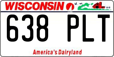 WI license plate 638PLT