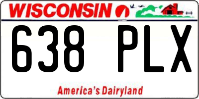 WI license plate 638PLX