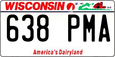 WI license plate 638PMA