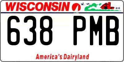 WI license plate 638PMB