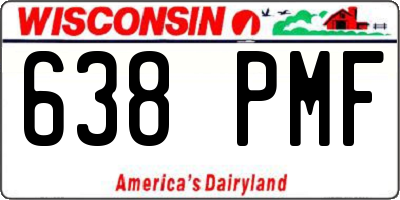 WI license plate 638PMF