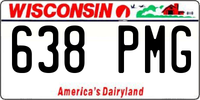 WI license plate 638PMG