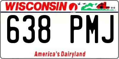 WI license plate 638PMJ