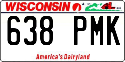 WI license plate 638PMK