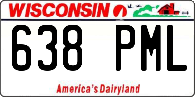 WI license plate 638PML