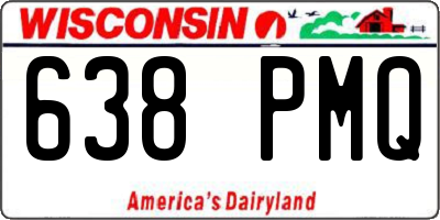 WI license plate 638PMQ