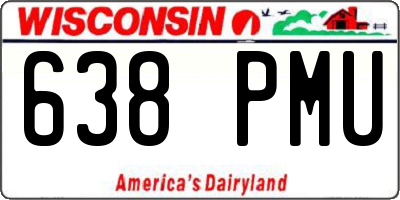 WI license plate 638PMU