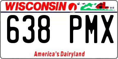 WI license plate 638PMX