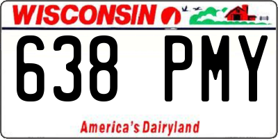 WI license plate 638PMY