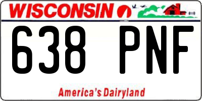 WI license plate 638PNF