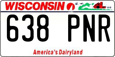 WI license plate 638PNR