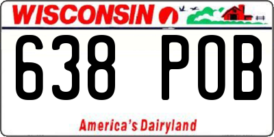 WI license plate 638POB